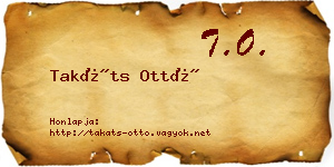 Takáts Ottó névjegykártya