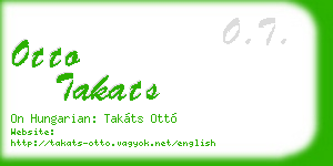 otto takats business card