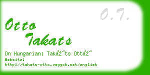 otto takats business card